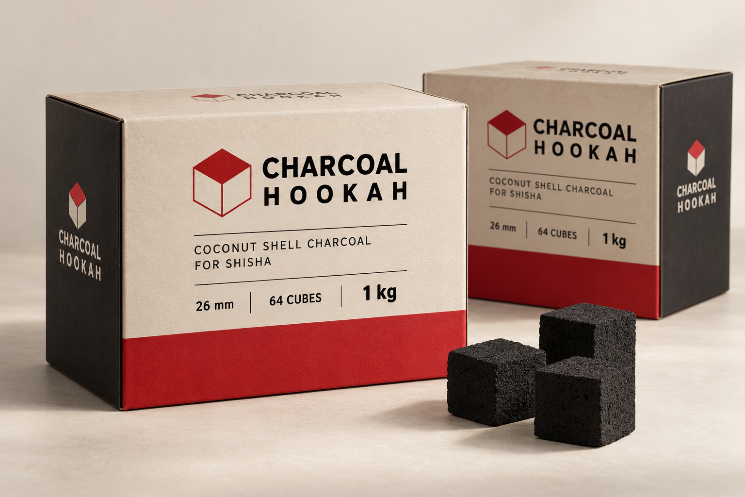 Charcoal Hookah 1 kg retail packaging design mockup